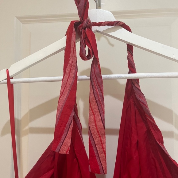 Club Monaco Red Maxi Halter Dress - 8 - Picture 3 of 10